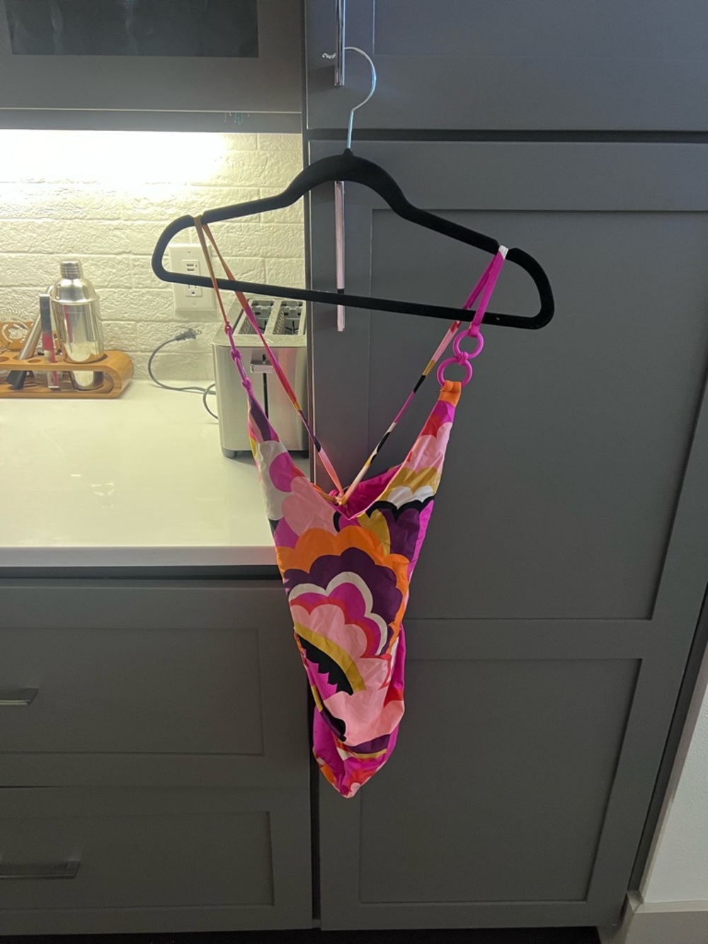 Trina Turk Pink, Purple & Orange Graphic Swimwear